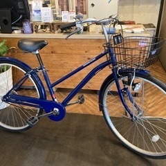 【前輪タイヤ・前輪チューブ新品！】26インチ自転車　ブルー