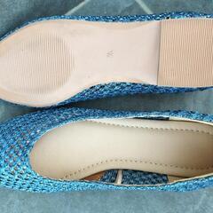 新品タグ付き　ストローバレエシューズ　靴 パンプス　XL GUの画像