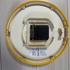 〈定価7700円〉壁掛け時計 イエロー 美品の画像