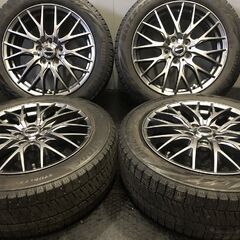 【BS BLIZZAK VRX2 205/55R17】スタッドレス【HOT STUFF Exceeder 17インチ 4本 7J5HPCD114.3+55】ステップワゴン ノア等　(KTN027)