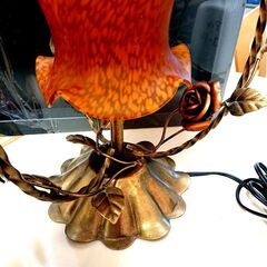 昭和レトロ スタンドランプ ローマン 薔薇 アンティーク ランプ　/8Jの画像