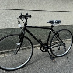 46）全車両格安販売‼️ クロスバイク　変速付き　ブラック