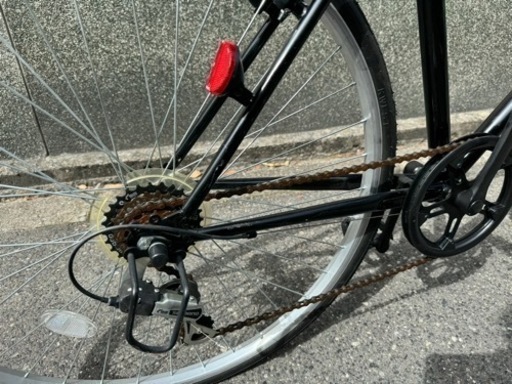 46）全車両格安販売‼️ クロスバイク　変速付き　ブラック