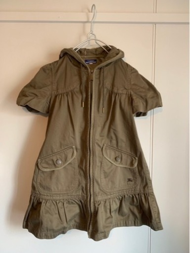BURBERRY BLUE LABELフード ワンピース 38 S相当 カーキ