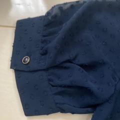 透け感水玉柄ブラウスの画像