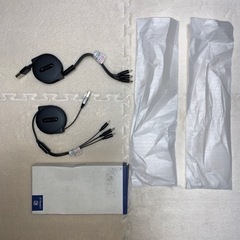 【2本セット】3in1 巻き取り 充電ケーブル ３種類端子対応の画像