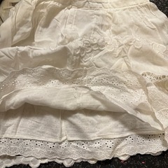 スカート　白　綿　レディースの画像