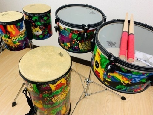 REMO kids percussion キッズ パーカッション ボンゴ子ども楽器 (くろ