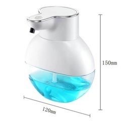 ソープディスペンサー 自動 泡 大容量400ML type-c充電式 ハンドソープ オートソープディスペンサー おしゃれ 泡吐出量2段階調整 IPX5防水 壁掛け 高感度センサー 泡タイプ 非接触式 清潔対策 詰め替え 細菌抑制 インフルエンザ対策の画像