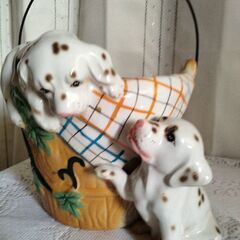 犬の鉢植え　鉢カバー　植木鉢　2点の画像