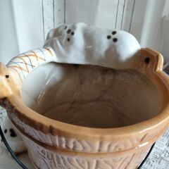 犬の鉢植え　鉢カバー　植木鉢　2点の画像