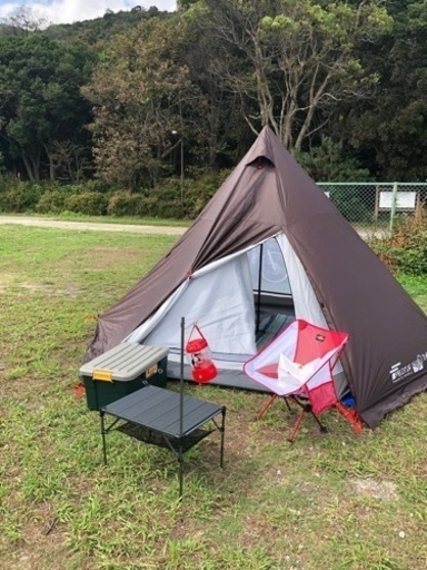 キャンプグッズ　
フィールドア　ワンポールテント　ポリエステル　グランドシート