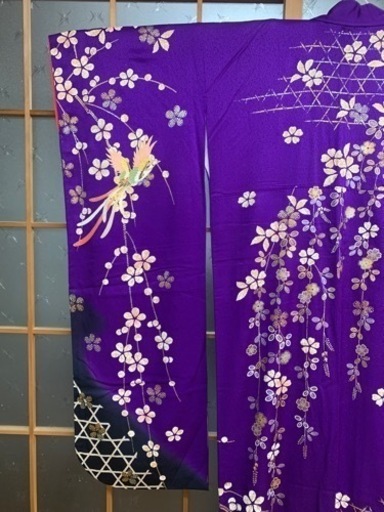 振袖 大きめ 紫 美品 綺麗 本体のみレンタル