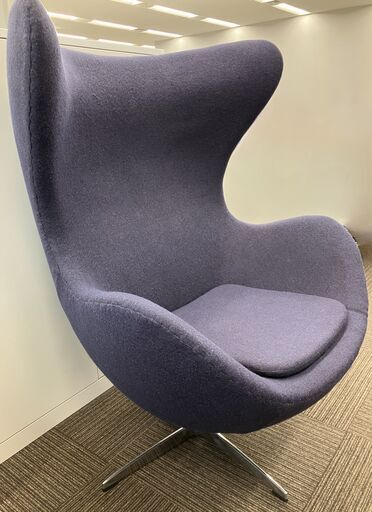 【美品】エッグチェア　ダークグレー（ダークブルー）