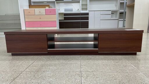 ★ジモティ割あり★  テレビ台 茶 H28.5×D39×W150 クリーニング済み TJ5351