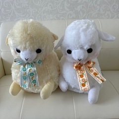 未使用⭐️アルパカ　BIG ぬいぐるみ　おもちゃ  イエロー&ホワイト