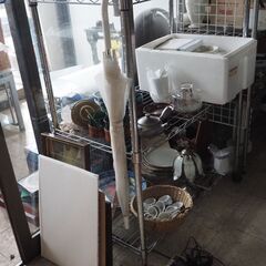 メタルラック、４段、キャスター付き、らくらく移動の画像