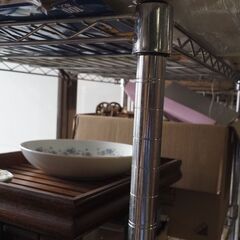 メタルラック、４段、キャスター付き、らくらく移動の画像