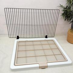 【A-76】犬用　トイレ　大型　柵付　サイズ約75×61cm