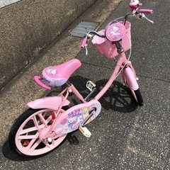 子供用自転車16インチ補助輪付きブリヂストンデコレーション