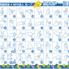 【オンライン手話教室】格安マンツーマン（体験30分300円）※グループ参加者は「半額」小学生以下の子供は「無料」※手話通訳士による通信講座（オンデマンド手話教室）もスタート！ ★無料オリジナル指文字表を作りました！の画像