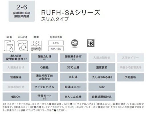新品未使用品 リンナイ　Rinnai ：給湯器 RUFH-SE2406AT2-3_13A ガス給湯暖房熱源機