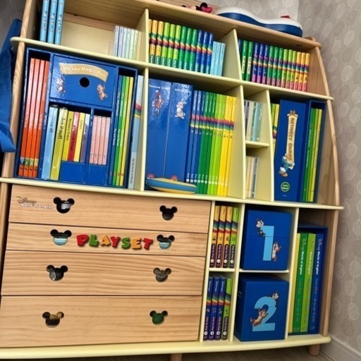 DWE ディズニー英語システム　フルセット　2020年製　棚付き