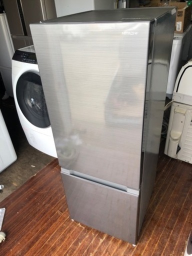 福岡市内配送設置無料　2019年式　日立 HITACHI RL-154KA S [冷蔵庫 （154L・右開き） 2ドア メタリックシルバー]