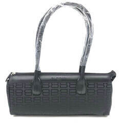 ss6267　未使用品　バレンシアガ ハンドバッグ ブラック BALENCIAGA キャンバス×レザー BB柄 黒 スクエア 鞄 かばん バッグ 上品 女性 未使用品バレンシアガの画像