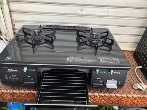 福岡市内配送無料 LPガス用 Paloma(パロマ) ガステーブル 水あり片面