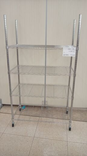 ★ジモティ割あり★  スチールラック シルバー H156×D46×W91 クリーニング済み TJ5368