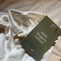 H＆M ロンパース サロペット セット 1～2month サイズ55 オーガニックコットンの画像