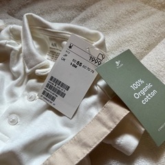 H＆M ロンパース サロペット セット 1～2month サイズ55 オーガニックコットンの画像