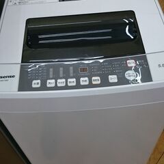 （☆ジモティ特典あり☆）ハイセンス　全自動洗濯機５.５ｋｇ　２０２０年製　HW-T55C　　54ｃｍ幅　　５.５ｋｇ　1～2人世帯向け　高く買取るゾウ八幡東店