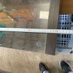 ガラス天板　サイドテーブルの画像