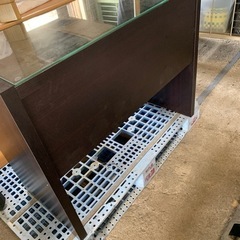 ガラス天板　サイドテーブルの画像