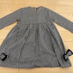 新品未使用　長袖　ワンピース  120㎝　キッズ　Bee des Bee フォーマル　女の子　チェック柄の画像