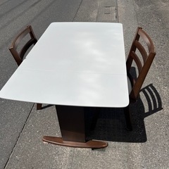 ダイニングテーブル 回転式ダイニングチェア2脚