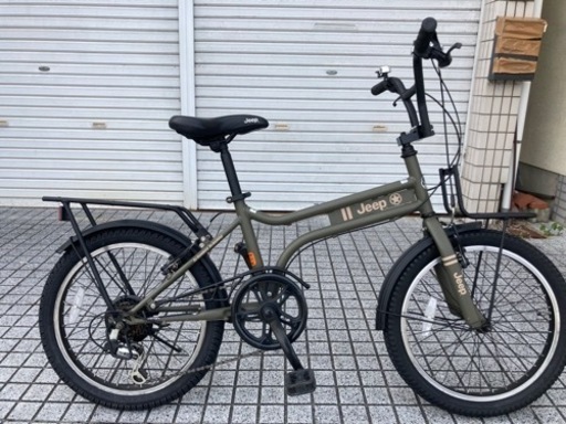 【20インチ自転車】美品❗️JEEP製　外装6段変速　リヤタイヤ、チェーン新品❗️前後キャリア付　若林自転車　膳所店　SALE中❗️
