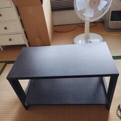 3段カラーボックス、ミニテーブルの画像