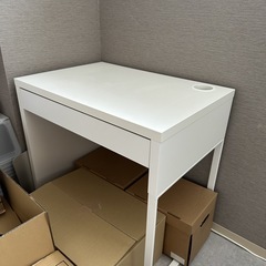 【お取引中】IKEAデスク ミッケ ホワイト 73x50の画像