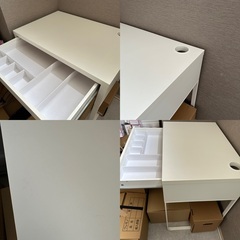 【お取引中】IKEAデスク ミッケ ホワイト 73x50の画像
