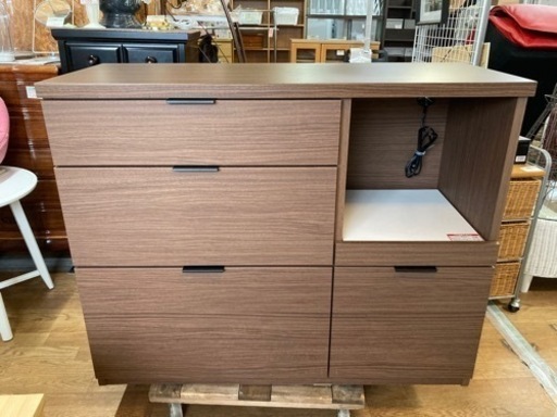 ニトリ キッチンカウンター エトナ ブラウン 105cm 中古