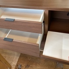 ニトリ キッチンカウンター エトナ ブラウン 105cm 中古の画像