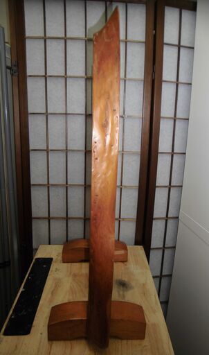 R219 天然木 一枚板 ミニ衝立、置物、幅48cm Used (買取市場