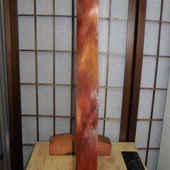 R219 天然木 一枚板 ミニ衝立、置物、幅48cm Used (買取市場