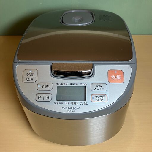 SHARP 5.5合炊き ジャー炊飯器 KS-Z101-S（シルバー系）2015年製 ※やや難あり