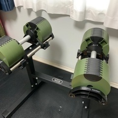 最終値引きフレックスベル　32kg×2とラックとトレーニングベン...