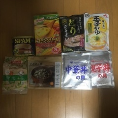 ご飯　スープ　SPAM  丼の具　など