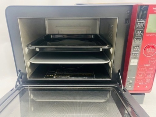 ☆HITACHI 日立 過熱式蒸気オーブンレンジ ヘルシーシェフ 23L MRO-JT230 レッド 動作確認品 2021年製 USE